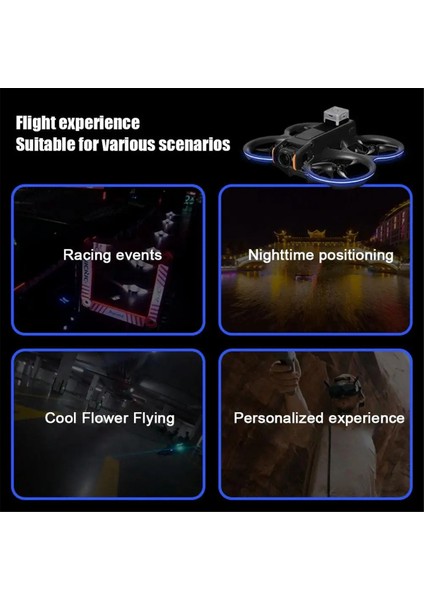 Dji Avata 2 Işık Şeridi Su Geçirmez LED Gece Uçuş Uyarı Lambası Kemer Parlaklığı Ayarlanabilir Avata2 Drone G9V9,B (Yurt Dışından)