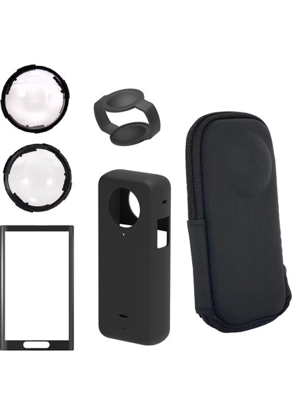 INSTA360 X4 Için Kamera Koruyucu Aksesuar Seti, Lens Koruyucu/silikon Koruyucu Kapak/ekran Koruyucular/kamera Kılıfı (Yurt Dışından)