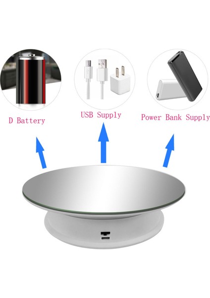 Elektrikli Döner Aynalı Sergileme Standı 2 Hız Maksimum Ağırlık 3kg 360 Derece Dönen Platform Fotoğrafçılığı (Siyah) (Yurt Dışından) modelleri