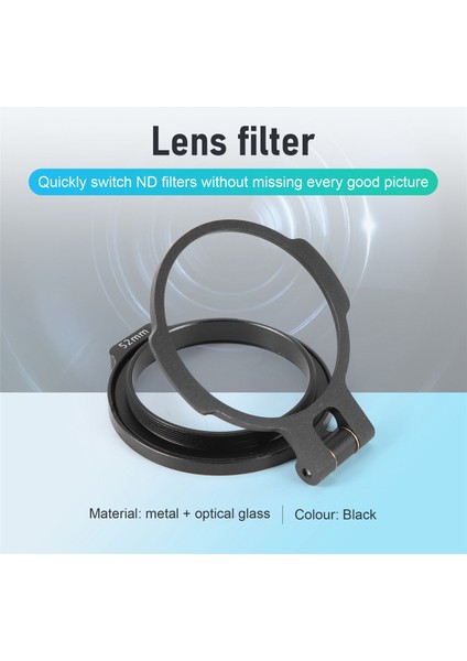 Nd Hızlı Bırakma Anahtarı Braketi Lens Filtresi Dslr Kamera Için Fotoğraf Lens Braketi 52 mm (Yurt Dışından)