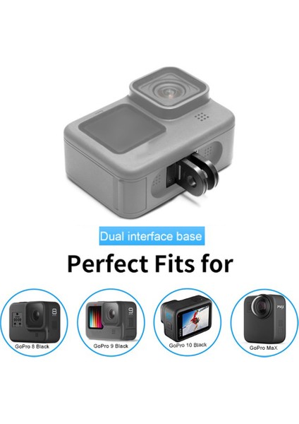 Gopro Hero 10/9/8/max Için 2 Set Tripod Montaj Adaptörü Aksiyon Kamerası Için Montaj Tabanı 1/4 Inç Delik Tripod Monopod Adaptörü (Yurt Dışından)