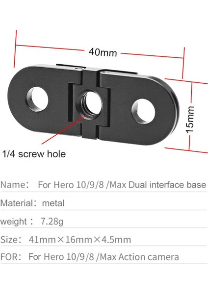 Gopro Hero 10/9/8/max Için 2 Set Tripod Montaj Adaptörü Aksiyon Kamerası Için Montaj Tabanı 1/4 Inç Delik Tripod Monopod Adaptörü (Yurt Dışından)