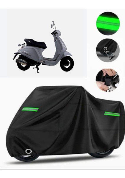 Altai Misk 50 Uyumlu Motosiklet Brandası Premium (Kilit Uyumlu)- Siyah - MPRO9002