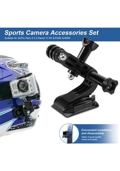 Gopro Hero 5 3 4 Xiaomi Yi 4K Sjcam SJ4000 Göğüs Kemeri Taban Montajı Go Pro Kask Kitleri Için Aksiyon Kamera Aksesuarları Seti (Yurt Dışından) fırsatları