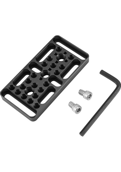 Hızlı Çıkarma Plakası Çok Işlevli Genişleyen Soğuk Ayakkabı Peynir Plakası Çift Delikli Boru Kelepçesi Tripod Adaptör Plakası (Yurt Dışından)