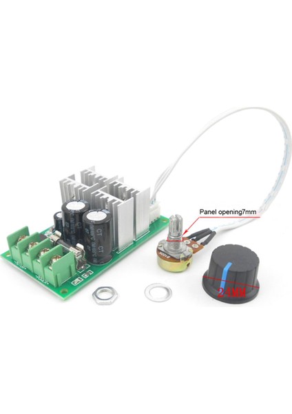 Dc 6-60V Motor Hız Kontrolü Pwm Motor Hız Kontrol Anahtarı 20A Akım Gerilim Regülatörü Yüksek Güç Sürücü Modülü (Yurt Dışından)