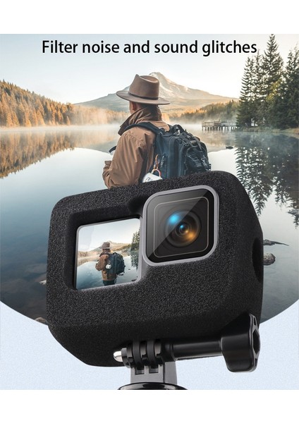Gopro9 Hero9 Için Rüzgar Geçirmez Köpük Sünger Kılıfı Ön Cam Bisiklet Gürültü Azaltma Koruma Aksesuarları Çizilmez (Yurt Dışından) indirimleri