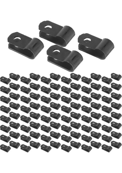 1000 Adet 1/4 Inç Siyah Naylon R Tipi Kablo Klipsleri Montaj Için Kapalı Açık Halat Işık Elektrik Teli Kelepçe Bağlantı Elemanı (Yurt Dışından) modelleri