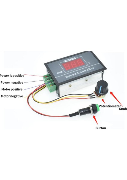 Dijital Ekranlı Pwm Dc Motor Hız Kontrol Cihazı 30A Pwm Ayarlanabilir Hız Kademesiz Regülatör (Yurt Dışından)