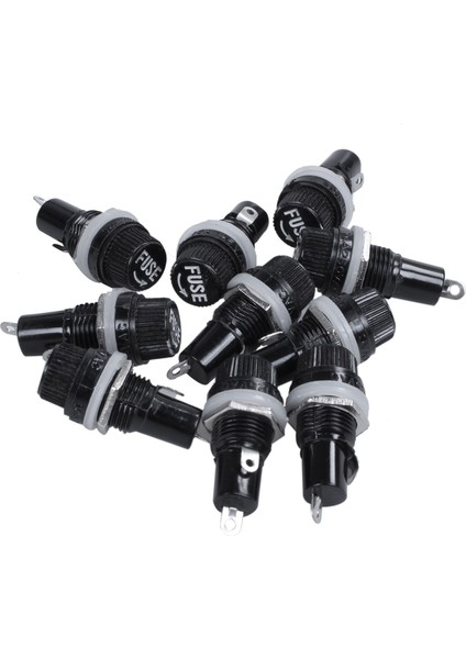 10 Adet 10A Ac 250V 5mm x 20MM Panele Monte Plastik Sigorta Tutucu Soket (Yurt Dışından)