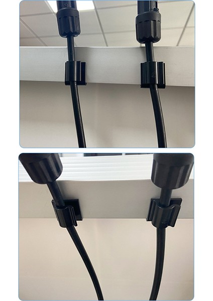 100 Adet Güneş Fotovoltaik Paneli Tel Klipler Kesişen Pv Kablo Kelepçesi Güneş Çerçeve Braketi Siyah (Yurt Dışından)