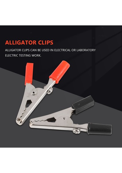 Sodıal(R) 10 Adet 50MM Plastik Saplı Test Probu Metal Timsah Klipsi (Yurt Dışından) modelleri