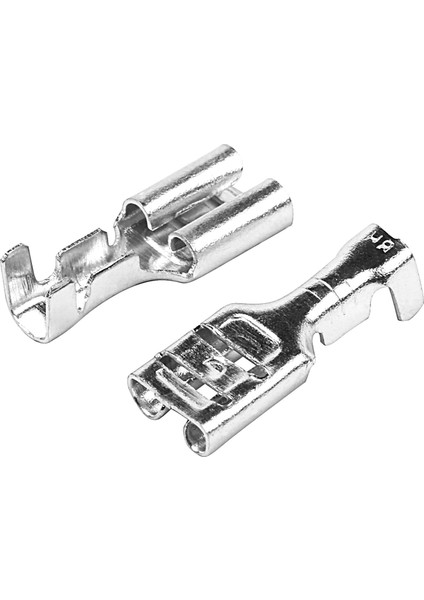 100 x 6,3 mm Yalıtımsız Dişi Maça Itmeli Sıkma Terminali Yalıtımsız 2,5 Mm² (Yurt Dışından)