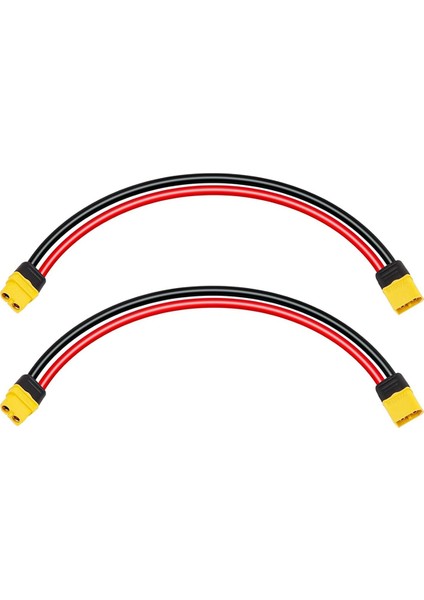 2 Adet XT60 Uzatma Kablosu 12AWG 1ft XT60 To XT60 Kablo ile Erkek Dişi Konnektör Için Güneş Panelı Rc Pil (Yurt Dışından)