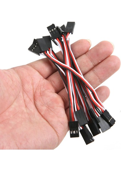 10 Adet 10 cm Servo Uzatma Kurşun Tel Kablo Erkek Erkek (Yurt Dışından)