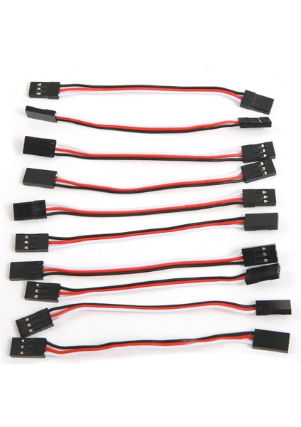 10 Adet 10 cm Servo Uzatma Kurşun Tel Kablo Erkek Erkek (Yurt Dışından)