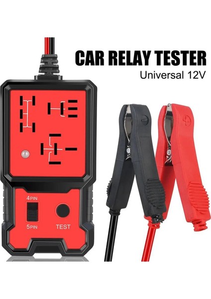 LED Gösterge Işığı Araba Akü Kontrol Cihazı Test Araba Röle Test Cihazı Tanı Aracı Aksesuarları Evrensel 12V (Yurt Dışından)