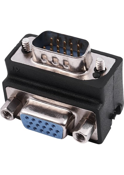 15-Pin VGA Erkek - Dişi M/f Dik Açı Adaptörü (Yurt Dışından)
