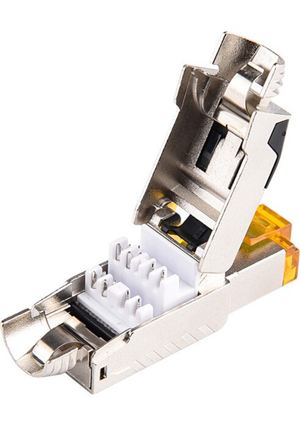 2 Adet Cat8 Endüstriyel Ethernet Konnektörü RJ45 Korumalı Saha Fişi Aracı Kolay Metal Döküm Sonlandırma Konnektörü (Yurt Dışından)