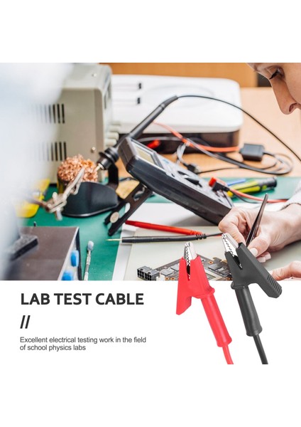 Çift Muz Fiş Timsah Klip Test Kurşun Timsah Klip Laboratuvar Test Kablosu Muz Fişli Ağır Hizmet 1 M Uzun Multimetre Için (Yurt Dışından) fiyatları