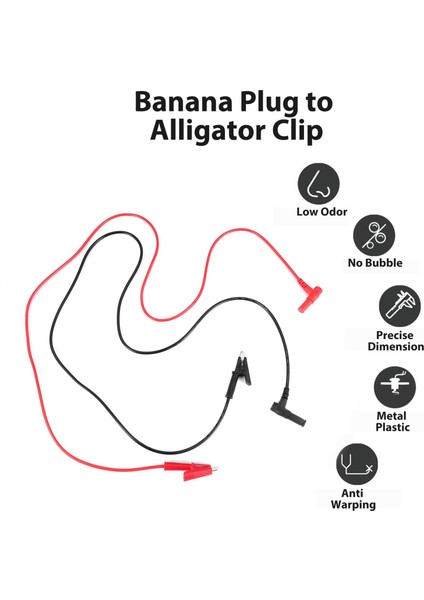 Çift Muz Fiş Timsah Klip Test Kurşun Timsah Klip Laboratuvar Test Kablosu Muz Fişli Ağır Hizmet 1 M Uzun Multimetre Için (Yurt Dışından) modelleri