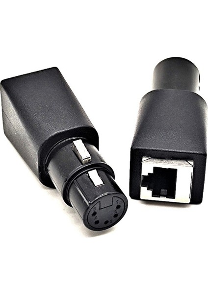 1 Çift Dmx - RJ45 Konnektörü RJ45 Ethernet - 5 Pin Xlr Dmx Dişi ve Erkek Adaptörü Ses Video Için (Yurt Dışından)