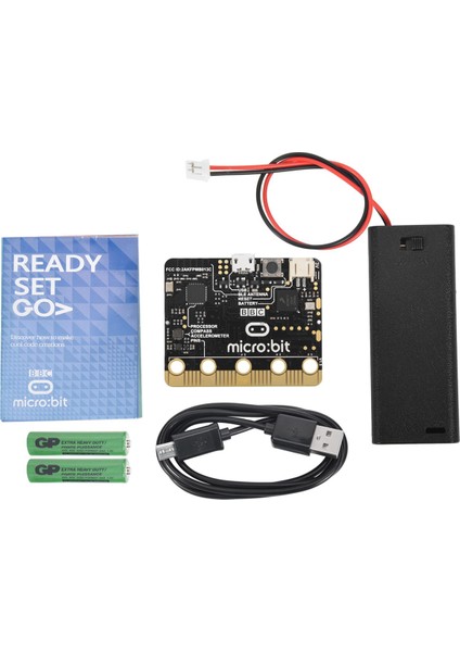 Microbit Go Başlangıç Kiti Bbc Akıllı Araç Kiti/qtruck/python Eğitimi Microbit Yapay Zeka ve Makine Öğrenimini (Yurt Dışından)
