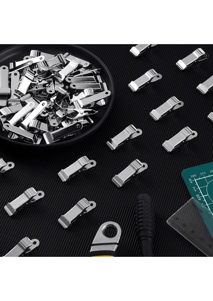 50 Adet Metal Kelepçeler Gümüş Timsah Klipler Mini Balık Ağzı Klip Noel Ağacı Süslemeleri Aksesuarları Için, 1.58 Inç (Yurt Dışından)