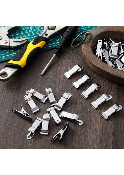 50 Adet Metal Kelepçeler Gümüş Timsah Klipler Mini Balık Ağzı Klip Noel Ağacı Süslemeleri Aksesuarları Için, 1.58 Inç (Yurt Dışından)