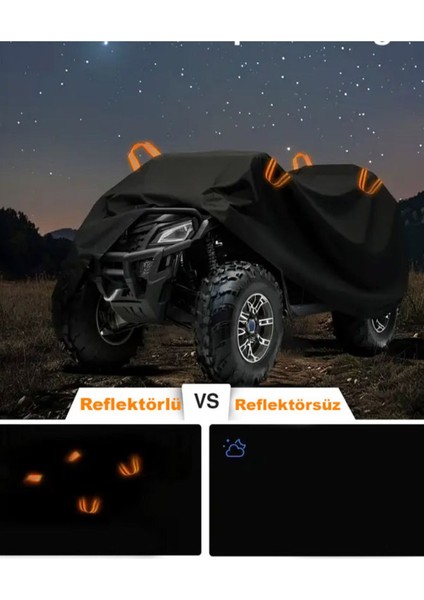 Bumoto/jinling Hummer Long 500CC Uyumlu Atv Brandası,atv Örtüsü,atv Çadırı Premium Kalite -Siyah modelleri