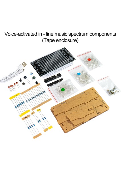 LED Müzik Spektrum Dıy Kiti Müzik Ses Kontrolü Çok Renkli Spektrum Lehimleme Projesi Dıy Kiti Kabuk ile (Yurt Dışından) fırsatları