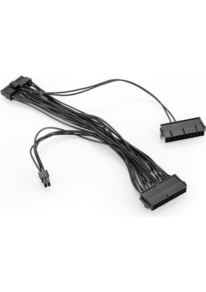 12 Inç Çift Psu Güç Kaynağı 24 Pin 18AWG Uzatma Kablosu, AAnakart Için, 24 Pin Ila 24(20+4) Pin (Yurt Dışından) fiyatları