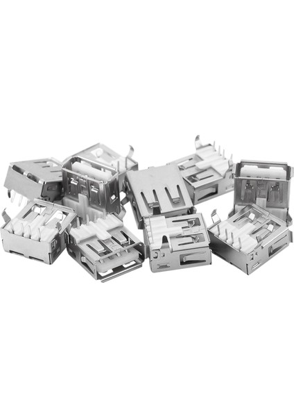 10 Adet USB Tip-A Dişi Pcb Dayanağı Soket Fiş Konnektörü Sağ Açı 4 Pin Yeni (Yurt Dışından)