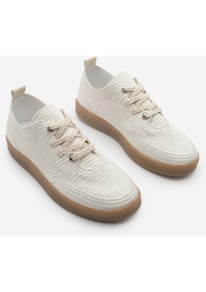 Kadın Sneaker Işlemeli Nakışlı Renkli Bağcıklı Spor Ayakkabı Valgin