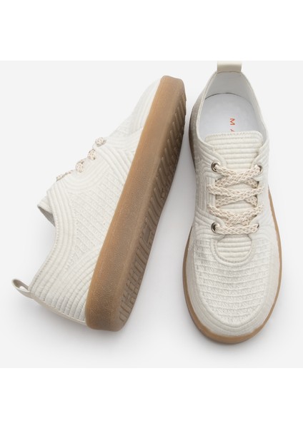 Kadın Sneaker Işlemeli Nakışlı Renkli Bağcıklı Spor Ayakkabı Valgin