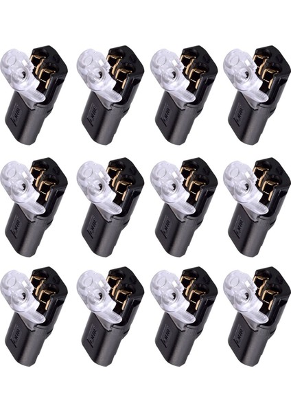 50 Adet 2 Pinli Yollu Fiş Tel Kablo Bağlantı Elemanları Su Geçirmez Elektrik Teli Kilit Tokalı Çift Telli Fiş Bağlantı Elemanı (Yurt Dışından)