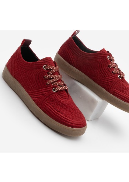 Kadın Sneaker Işlemeli Nakışlı Renkli Bağcıklı Spor Ayakkabı Valgin