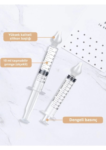 4'lü Şırıngalı Burun Aspiratörü I Bebek Burun Temizleme Aparatı I Bebek Burun Temizleme Aparatı