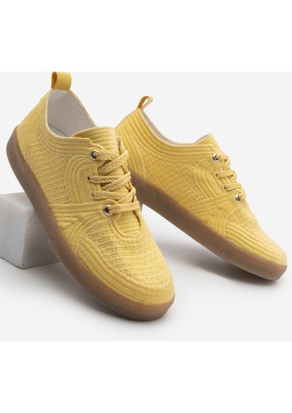 Kadın Sneaker Işlemeli Nakışlı Renkli Bağcıklı Spor Ayakkabı Valgin