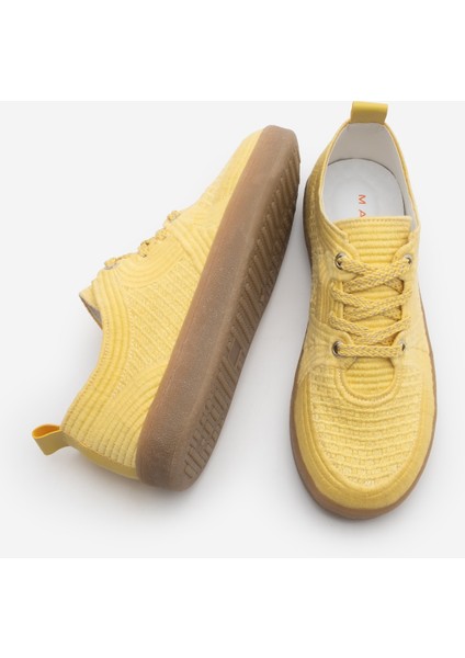 Kadın Sneaker Işlemeli Nakışlı Renkli Bağcıklı Spor Ayakkabı Valgin