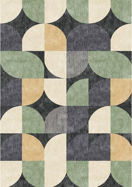 Siesta Modern 32-526 Modern Desenli Dokuma Tabanlı Yıkanabilir Şönil Salon ve Oda Halısı