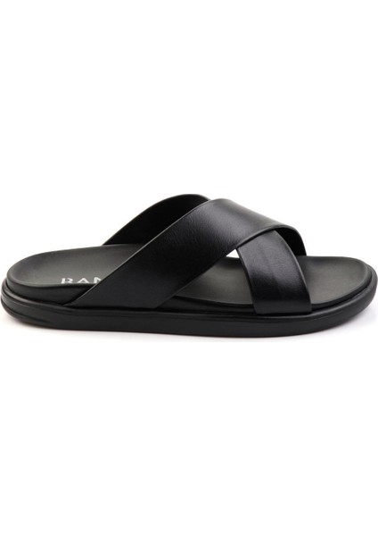 Siyah Leather Erkek Terlik E04863912543