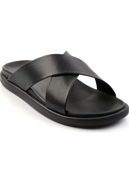Siyah Leather Erkek Terlik E04863912543 fiyatları