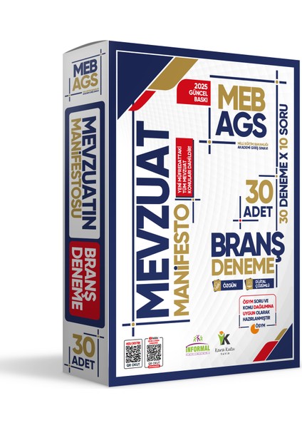 2025 Meb Ags Türkçe-Matematik-Tarih-Coğrafya-Mevzuat Manifesto 150 Branş Denemesi Fasikül Seti fırsatları