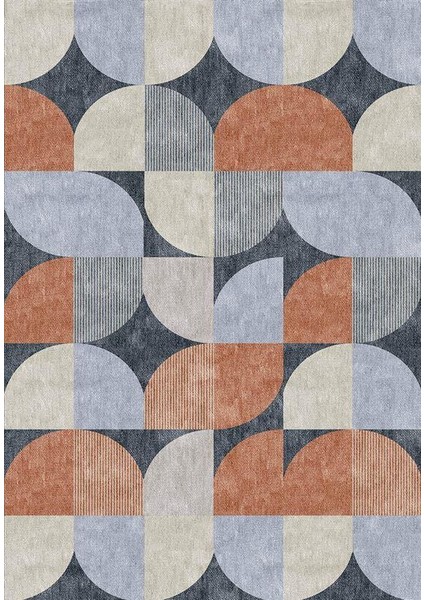 Siesta Modern 32-528 Modern Desenli Dokuma Tabanlı Yıkanabilir Şönil Salon ve Oda Halısı