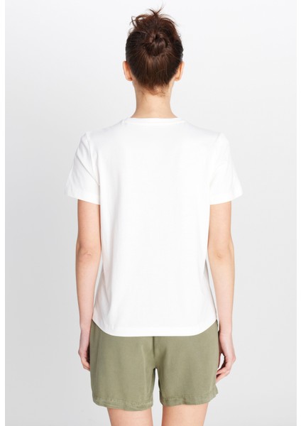 Regular Fit Normal Kesim Bisiklet Yaka %100 Pamuk Kırık Beyaz Tişört indirimleri