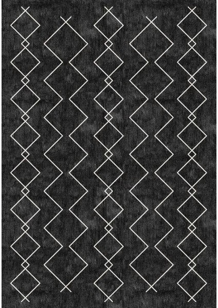 Siesta Etnik 32-571 Etnik Eskitme Desenli Dokuma Tabanlı Yıkanabilir Şönil Salon ve Oda Halısı