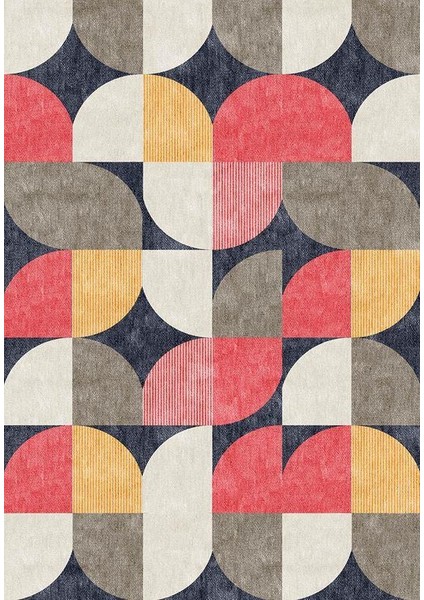 Siesta Modern 32-525 Modern Desenli Dokuma Tabanlı Yıkanabilir Şönil Salon ve Oda Halısı