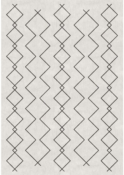 Siesta Etnik 32-573 Etnik Eskitme Desenli Dokuma Tabanlı Yıkanabilir Şönil Salon ve Oda Halısı