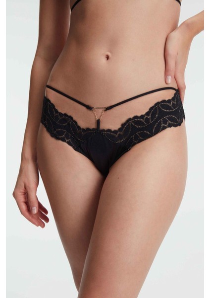 Destekli Zincir Detaylı Sütyen ve Slip Külot Takım modelleri